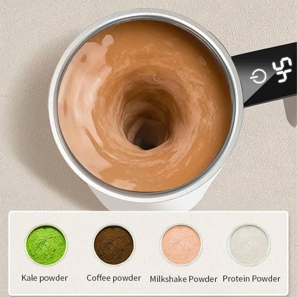 Self-Stirring Coffee Mug – Portable & Rechargeable