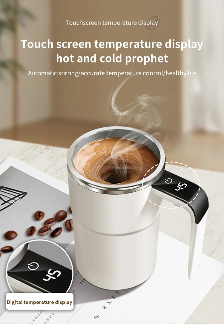 Self-Stirring Coffee Mug – Portable & Rechargeable