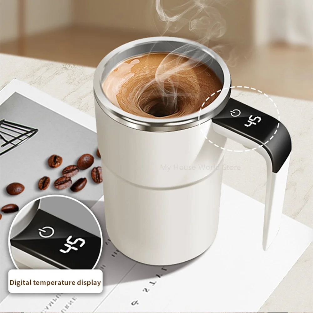 Self-Stirring Coffee Mug – Portable & Rechargeable
