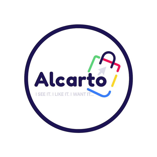 Alcarto logo with colorful design elements on a white background