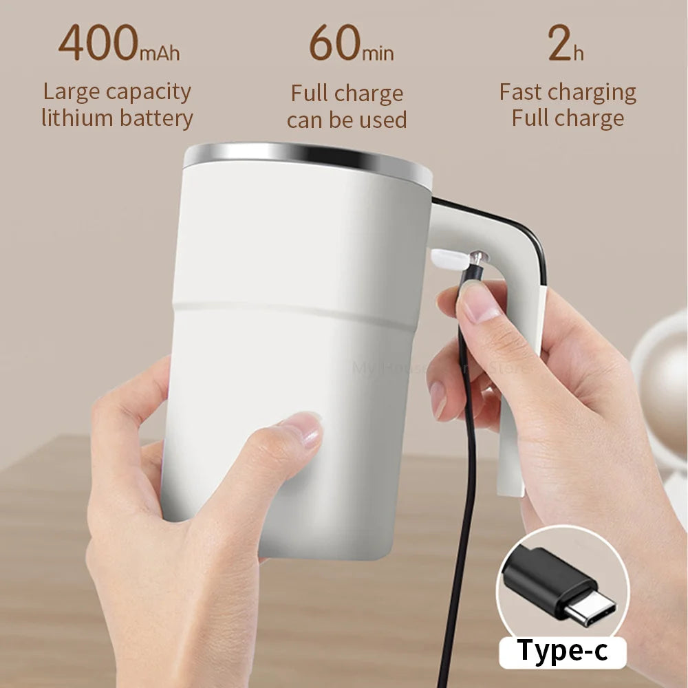 Self-Stirring Coffee Mug – Portable & Rechargeable