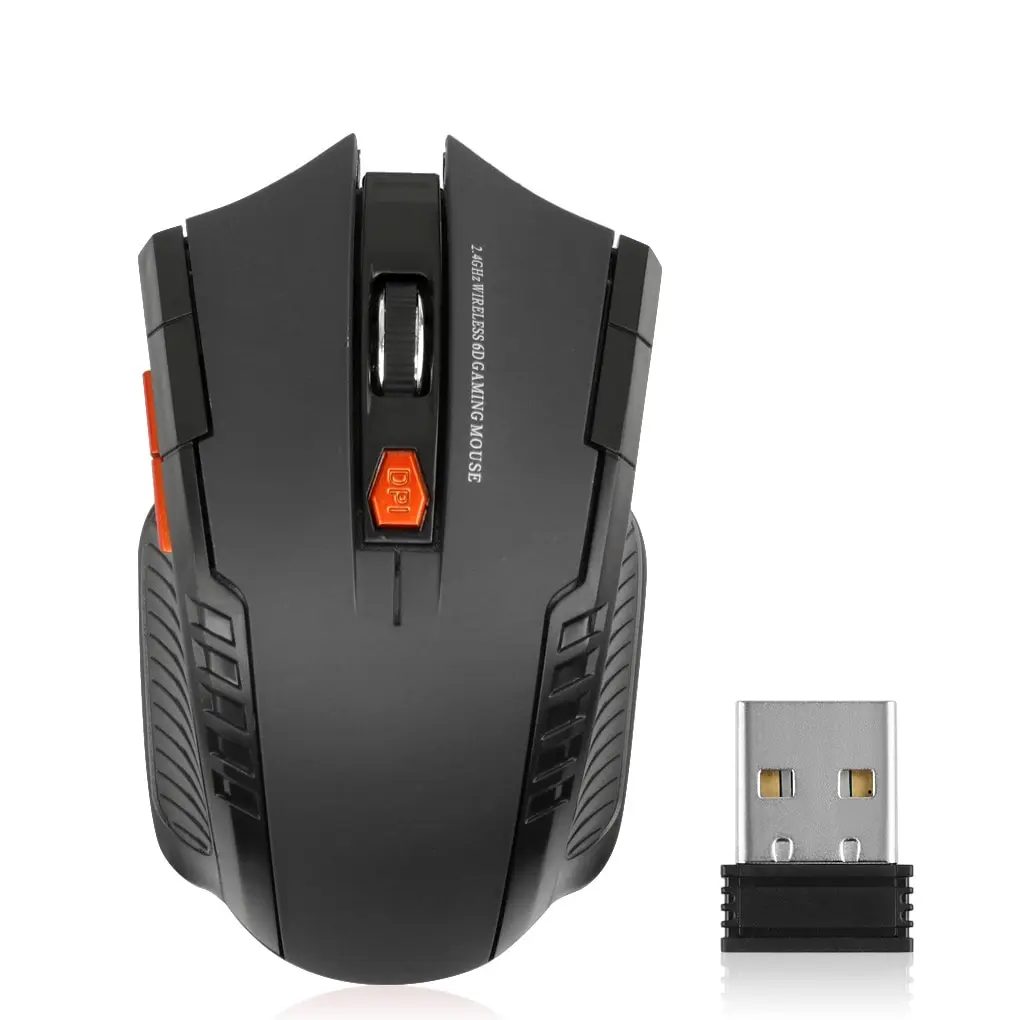 2.4G Wireless Optical Gaming Mouse (1600 DPI, 6 Buttons, USB Receiver)