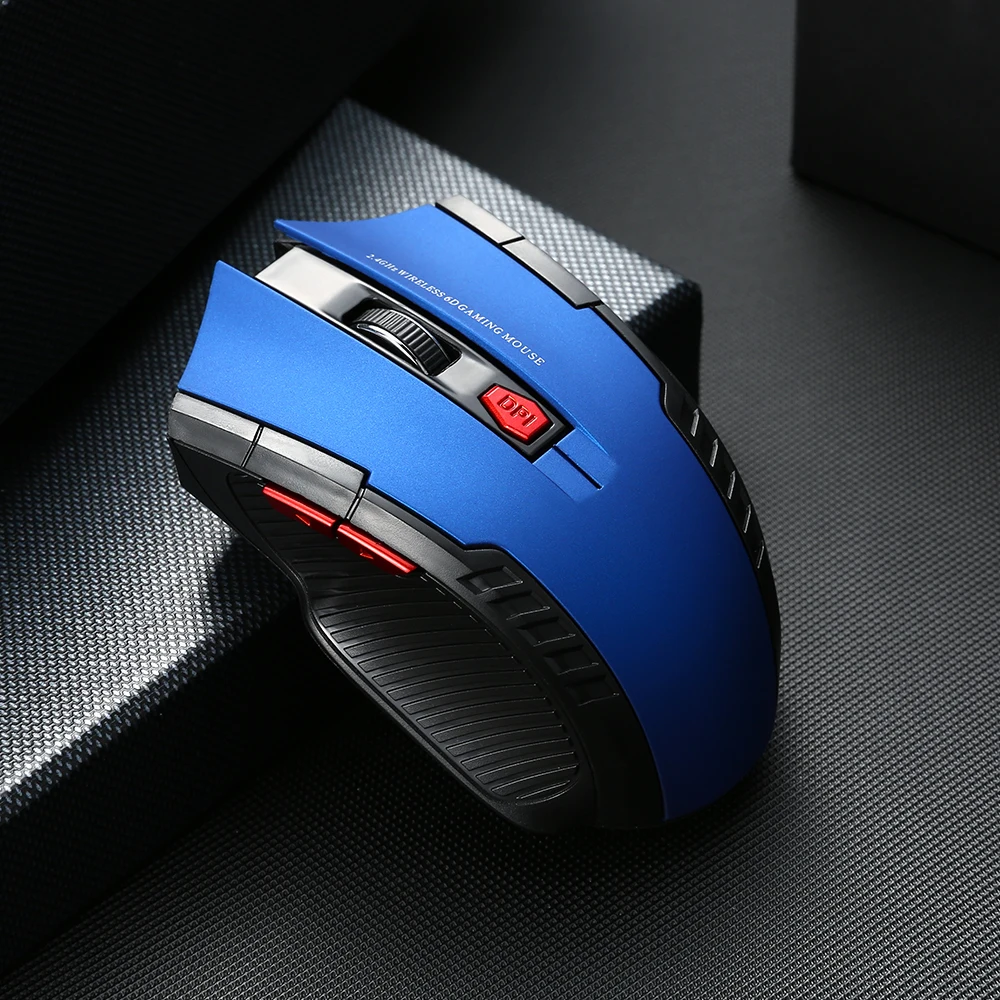 2.4G Wireless Optical Gaming Mouse (1600 DPI, 6 Buttons, USB Receiver)