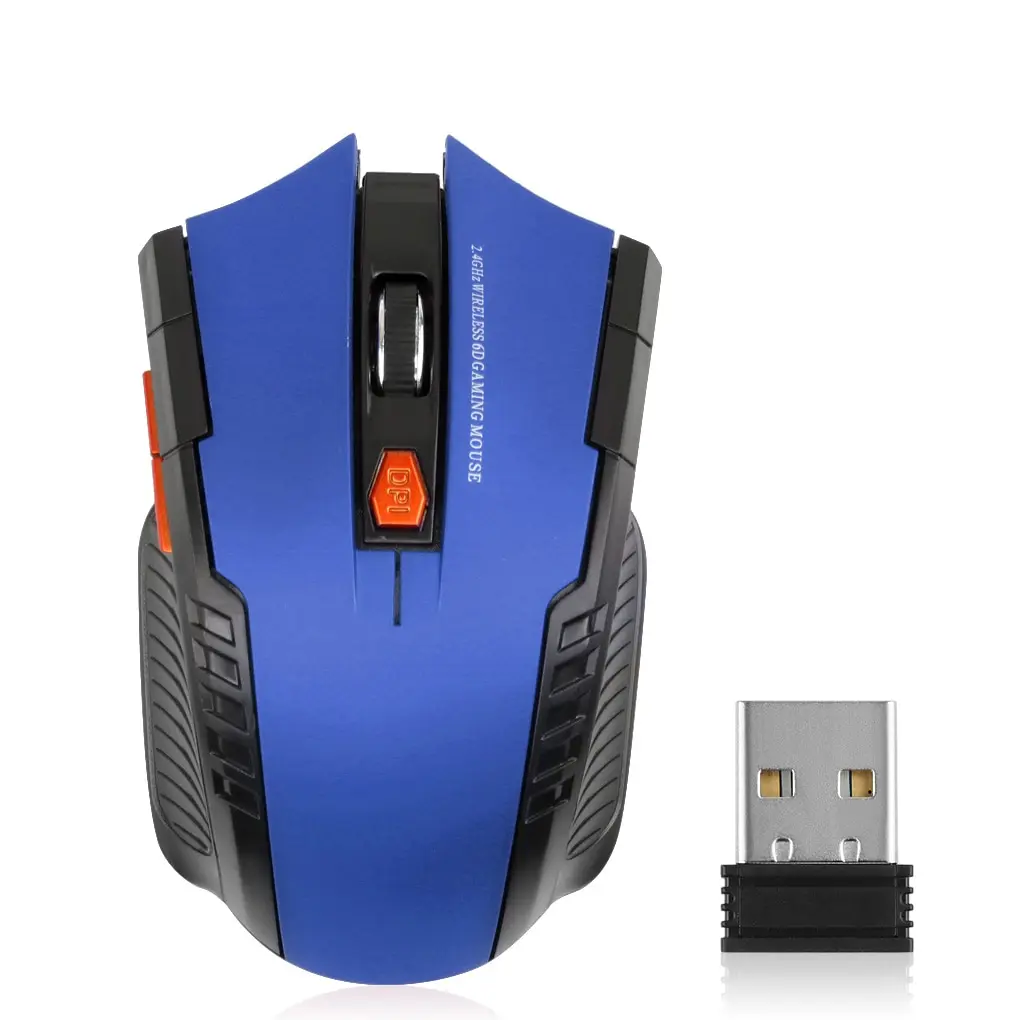 2.4G Wireless Optical Gaming Mouse (1600 DPI, 6 Buttons, USB Receiver)