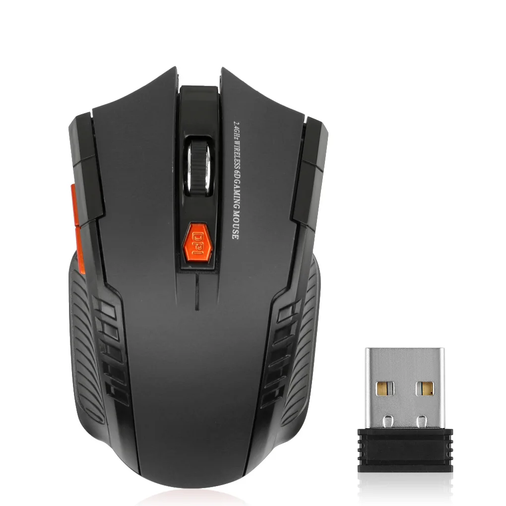 2.4G Wireless Optical Gaming Mouse (1600 DPI, 6 Buttons, USB Receiver)
