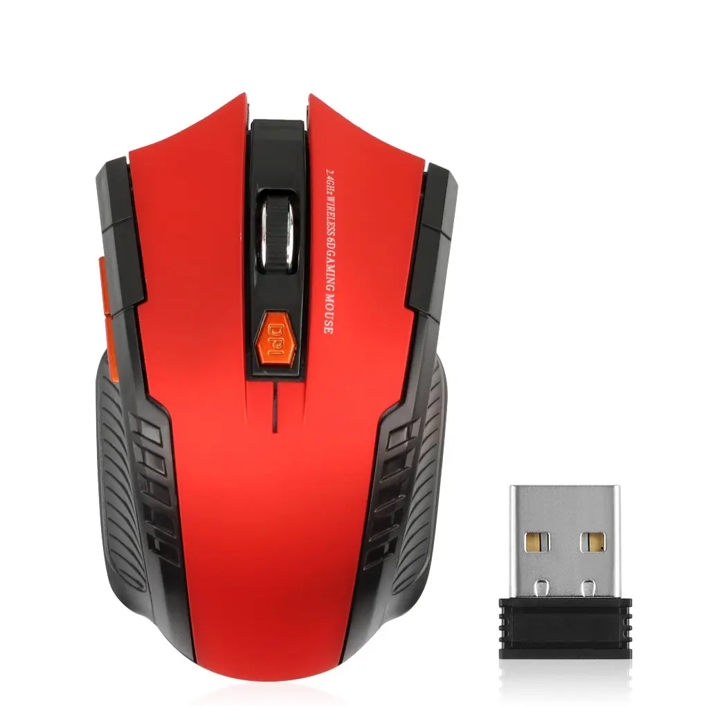2.4G Wireless Optical Gaming Mouse (1600 DPI, 6 Buttons, USB Receiver)