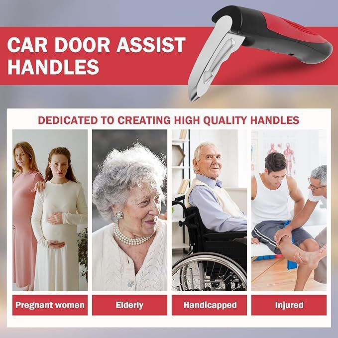 Car Door Assist Handle 2-in-1 Multifunctional Car Support Handle Window Breaker Seniors Car Handle Assist Emergency Tools
